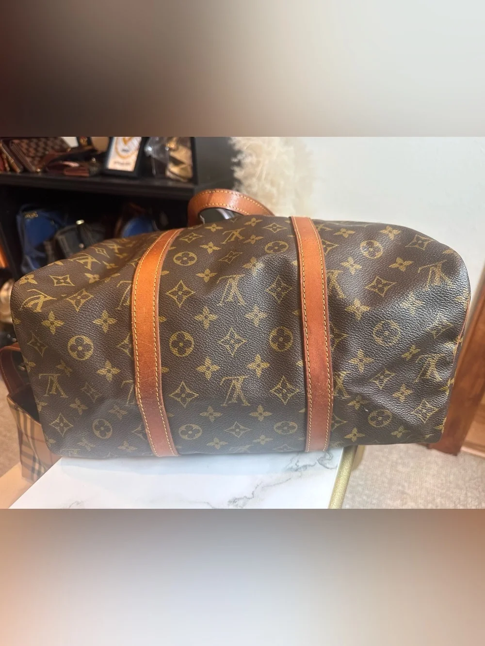 LOUIS VUITTON VINTAGE MONOGRAM SAC SOUPLE 35 DUFFLE BAG